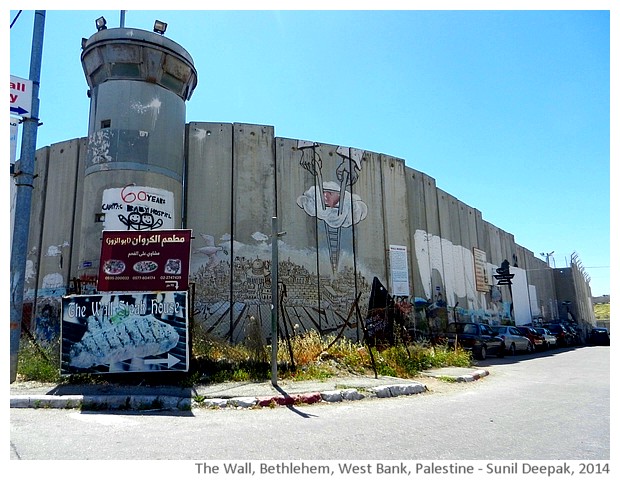 Graffiti on the Wall, Bethlehem, Palestine - images by Sunil Deepak, 2014