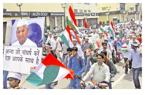 Anna Hazare e la sua protesta in India