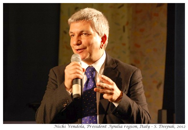 Nichi Vendola, president of Apulia region Italy