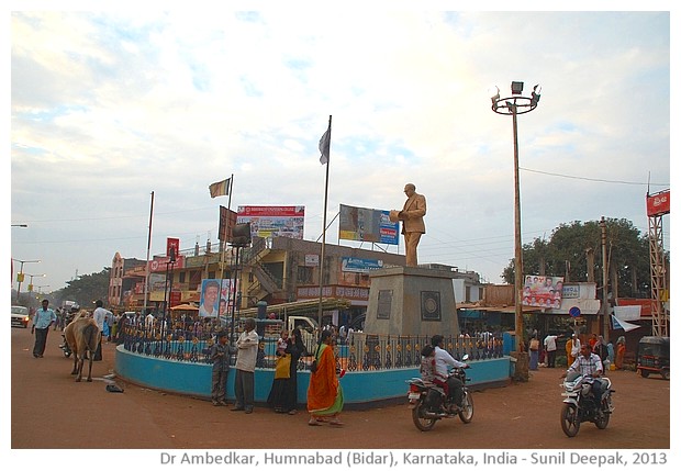 Dr Ambedkar statue, north Karnataka - images by Sunil Deepak, 2013