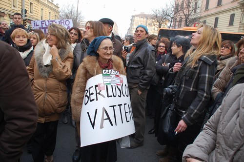 Anti-Berlusconi protests, Bologna, February 2011 - images by S. Deepak