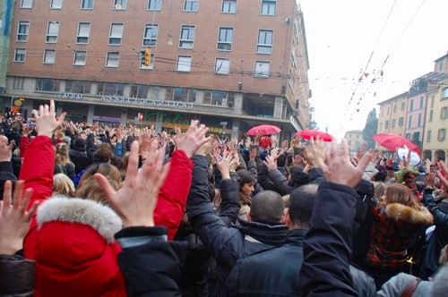 Anti-Berlusconi protests, Bologna, February 2011 - images by S. Deepak