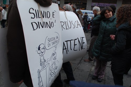 Anti-Berlusconi protests, Bologna, February 2011 - images by S. Deepak