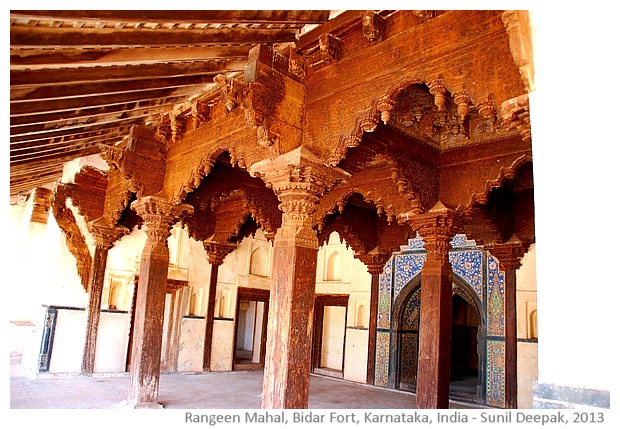 Rangeen mahal, Bidar fort, Karnataka, India - images by Sunil Deepak