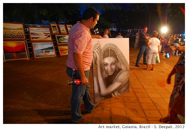 Ashwarya Rai in art market, Goiania, Brazil