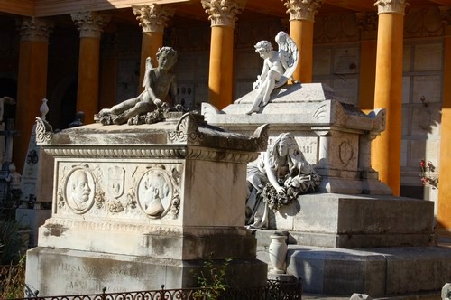 Monumental graves in Certosa cemetery of Bologna, Italy - images by S. Deepak, 2011