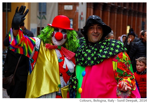 Colours, Carnival, Bologna, Italy - images by Sunil Deepak, 2014