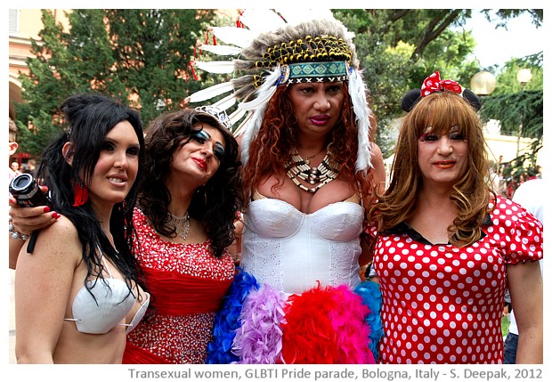 A group of transexual women, GLBTI pride parade Bologna - S. Deepak, 2012