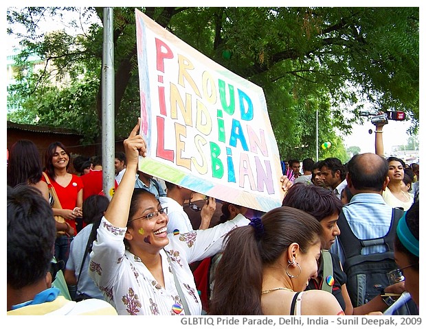 GLBTIQ pride parade, Delhi, India - images by Sunil Deepak, 2009