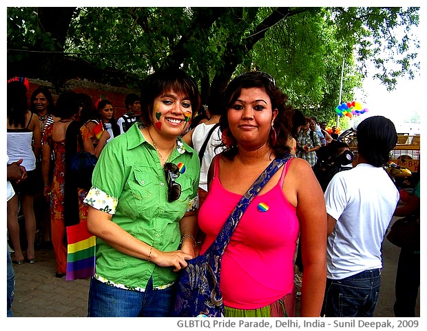 GLBTIQ pride parade, Delhi, India - images by Sunil Deepak, 2009