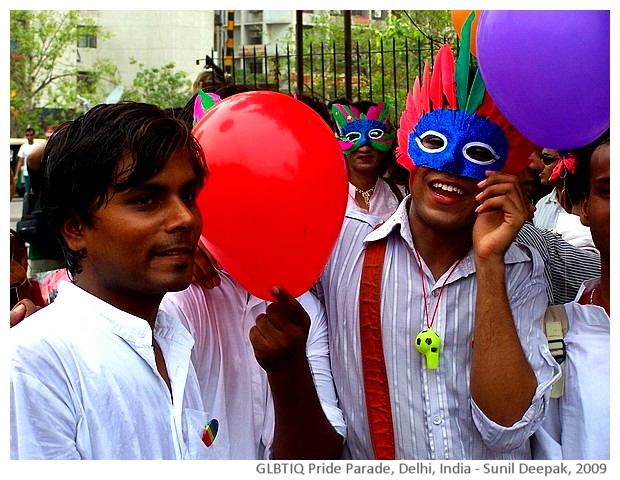 GLBTIQ pride parade, Delhi, India - images by Sunil Deepak, 2009