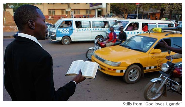 Stills from the documentary film God Loves Uganda