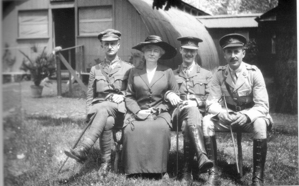 British rest camp Faenza - Ethel Graham with British officials