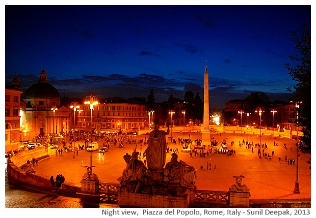 Piazza del Popolo, Rome, Italy - images by Sunil Deepak, 2005-14