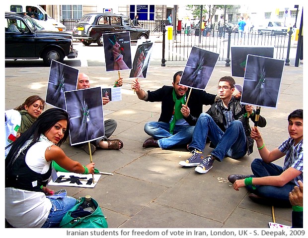 Iranian students' protest for democracy in Iran - S. Deepak, 2009