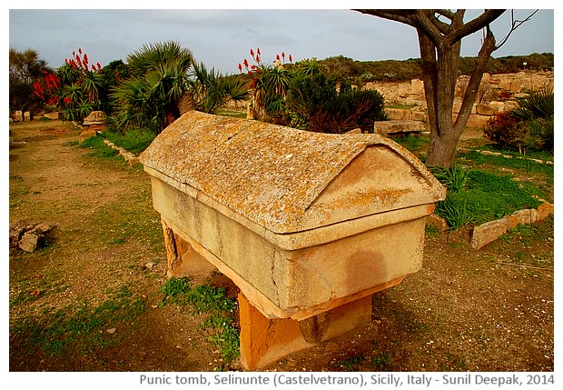 Punic tomb, Acropolis, Selinunte, Castelvetrano, Sicily, Italy - images by Sunil Deepak, 2014