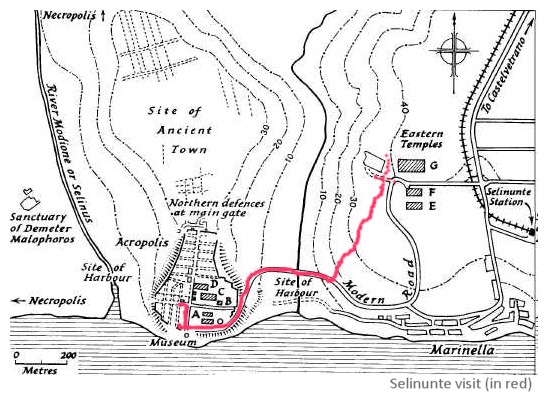 Map of Selinunte, Castelvetrano, Sicily, Italy - images by Sunil Deepak, 2014