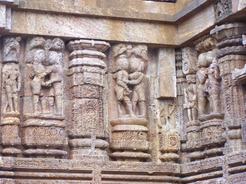 Erotic scultures, Konark, Orissa, India