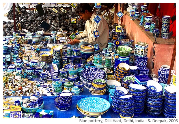 Blue pottery, Dilli haat Delhi India - S. Deepak, 2005