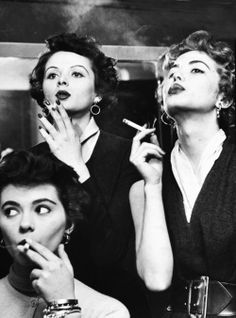 Smoking models by Peter Stackpole