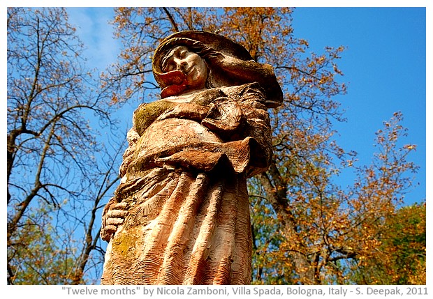 Terracotta statues of Nicola Zamboni at Villa Spada in Bologna, Italy - images by S. Deepak