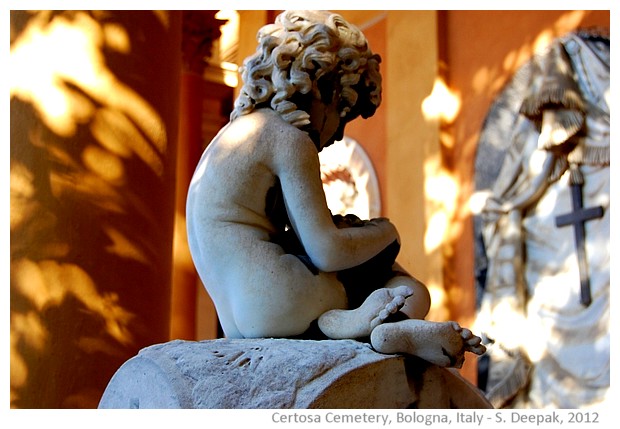 Terracotta statues Certosa cemetry in Bologna, Italy - images by S. Deepak