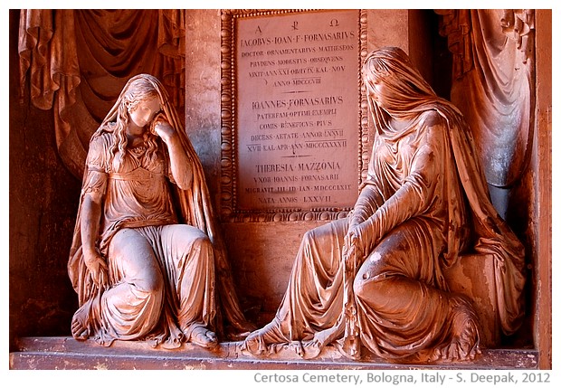 Terracotta statues Certosa cemetry in Bologna, Italy - images by S. Deepak