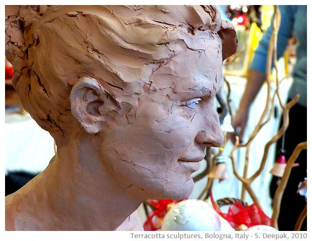 Terracotta statues in Bologna, Italy - images by S. Deepak