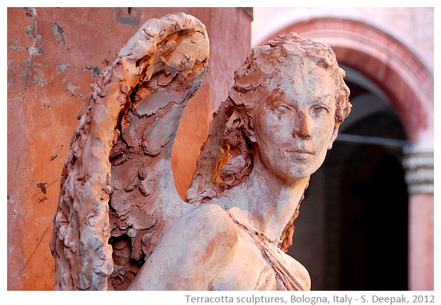 Terracotta statues in Bologna, Italy - images by S. Deepak