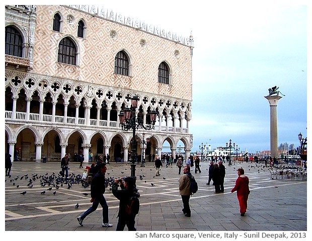 Venice walking tour, San Marco square, Italy - images by Sunil Deepak