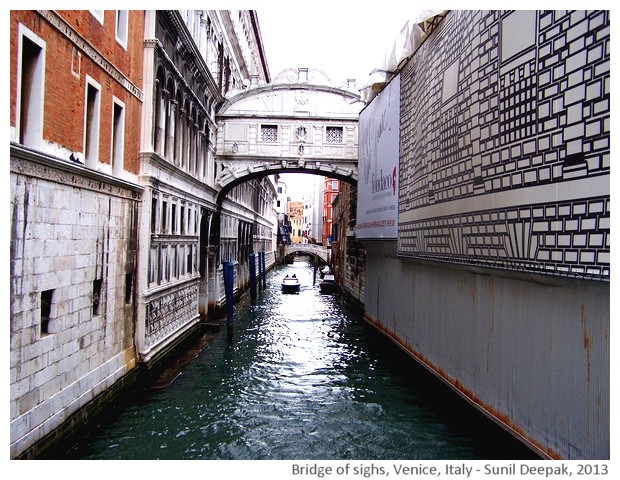 Venice walking tour, Bridge of sighs, Italy - images by Sunil Deepak