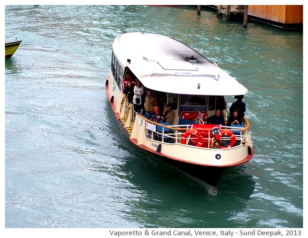 Venice walking tour, Vaporetto, Italy - images by Sunil Deepak