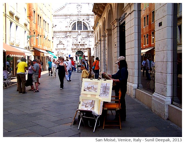 Venice walking tour, San Marco square back entrance, Italy - images by Sunil Deepak