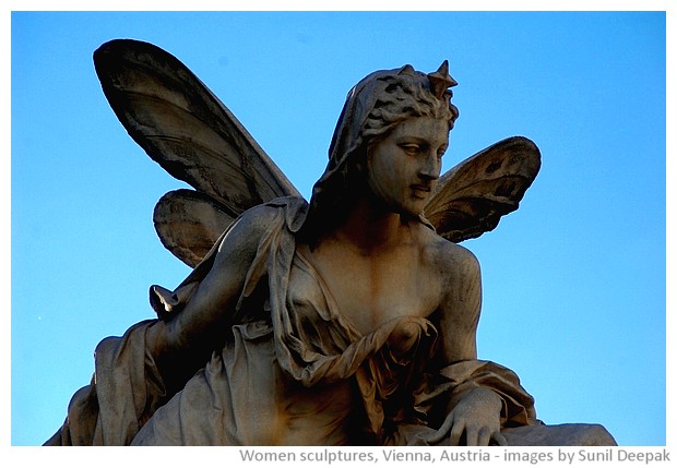 Sculptures of women, Vienna, Austria - images by Sunil Deepak, 2010-2013