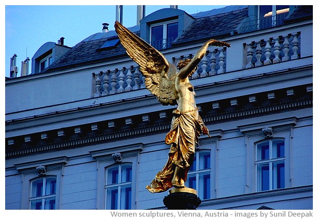 Sculptures of women, Vienna, Austria - images by Sunil Deepak, 2010-2013