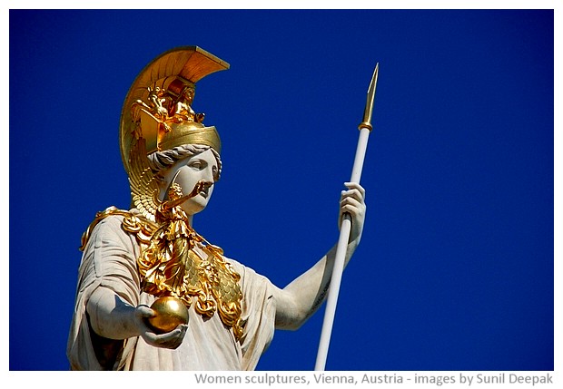 Sculptures of women, Vienna, Austria - images by Sunil Deepak, 2010-2013