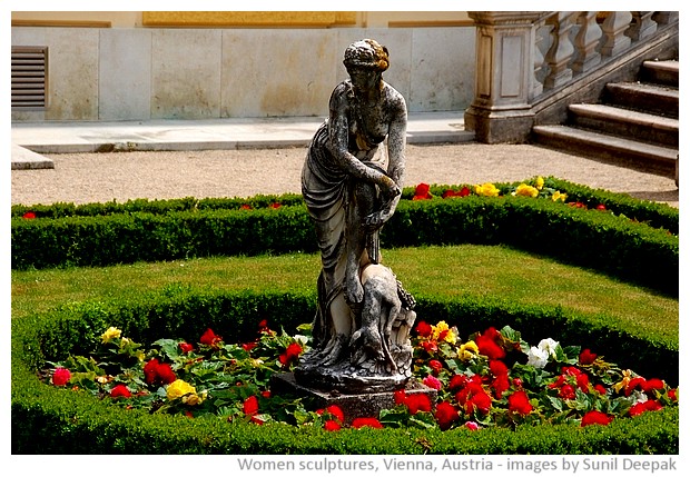 Sculptures of women, Vienna, Austria - images by Sunil Deepak, 2010-2013