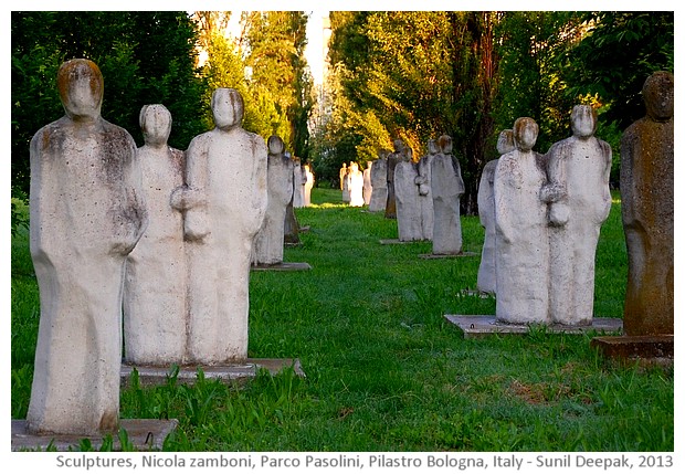 Parco Pasolini, Pilastro, Sculptures by Nicola Zamboni - images by Sunil Deepak, 2014