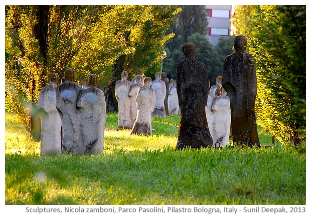 Parco Pasolini, Pilastro, Sculptures by Nicola Zamboni - images by Sunil Deepak, 2014