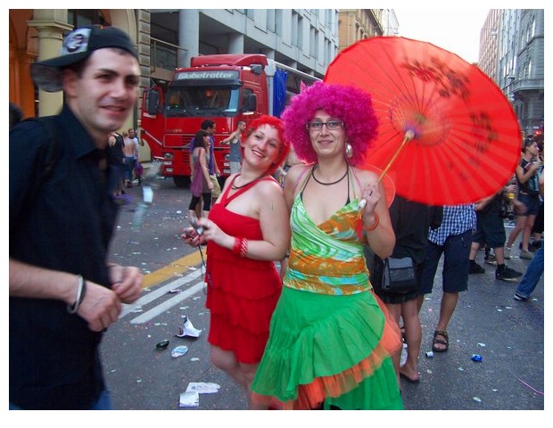 Images in red - Gay Pride, Bologna, Italy