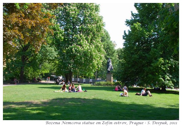 Bozena Nemcova statue, Zofen ostrov, Prague - images by S. Deepak