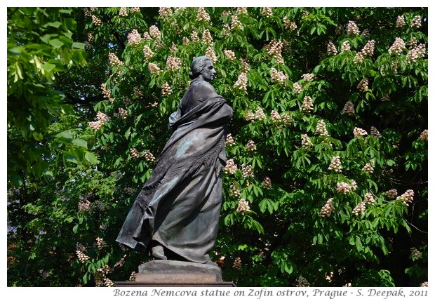 Bozena Nemcova statue, Zofen ostrov, Prague - images by S. Deepak