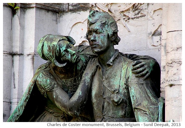 Charles de Coster monument, Brussels, Belgium - images by Sunil Deepak, 2013