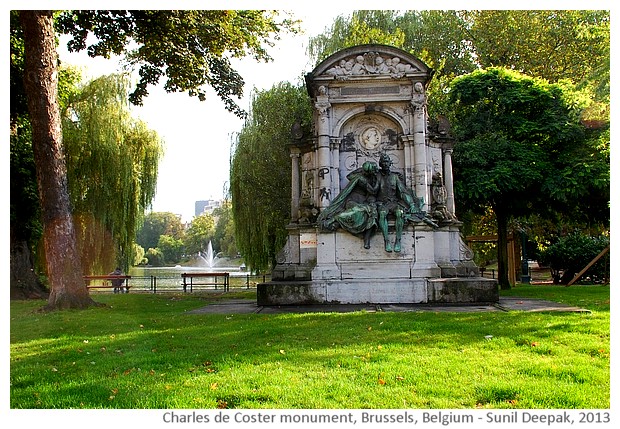 Charles de Coster monument, Brussels, Belgium - images by Sunil Deepak, 2013