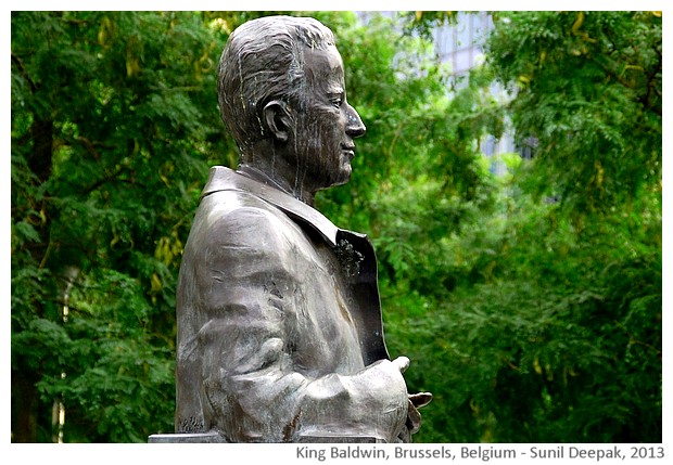 King Baldwin statue, Brussels, Belgium - images by Sunil Deepak, 2013