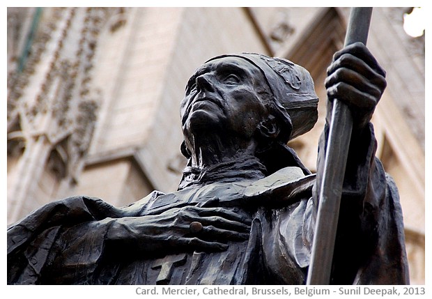 Cardinal Mercier, Cathedral, Brussels, Belgium - images by Sunil Deepak, 2013