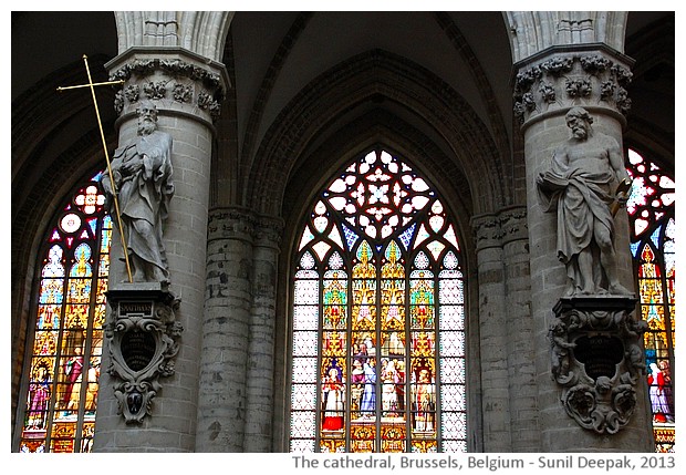 Cathedral, Brussels, Belgium - images by Sunil Deepak, 2013