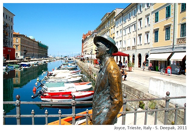 James Joyce on the bridge statue, Trieste Italy - S. Deepak, 2011