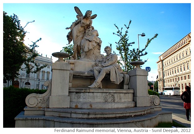 Ferdinand Raimund memorial, Vienna, Austria - images by Sunil Deepak, 2012