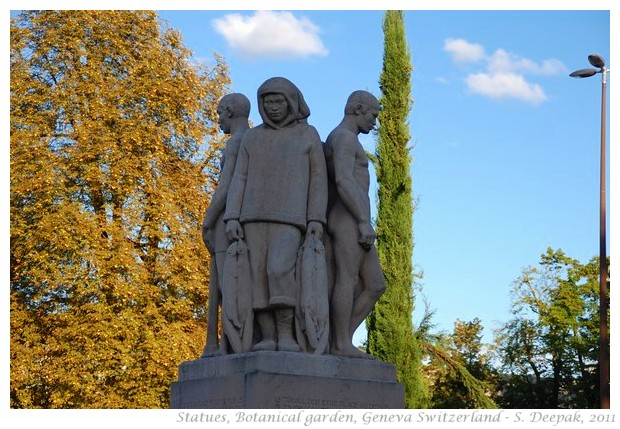 4 statues, Geneva, Switzerland - S. Deepak, 2011